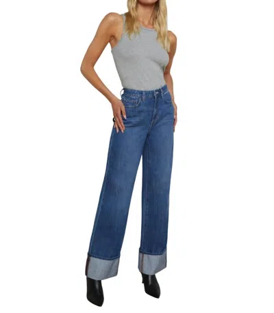 L'agence Miley Ultra High Rise Wide-leg Cuffed Jeans In Lampson