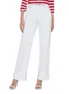 L Agence Miley Ultra High Rise Wide Leg Cuff Jeans In Blanc In White