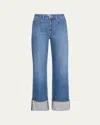 L Agence Miley Cuffed Wide-leg Jean In Lampson