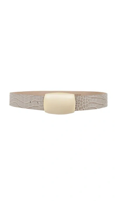 L Agence Milou Domed Embossed Belt In White