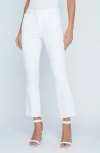 L Agence Mira Ultra High-rise Crop Micro Bootcut Jeans In Blanc
