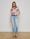 L Agence Mira Cropped Bootcut Jean In Barker