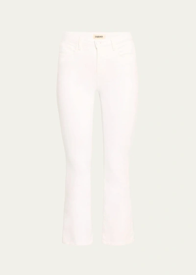 L Agence Mira Ultra High-rise Crop Micro Bootcut Jeans In Lilac Snow