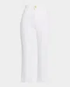 L Agence Mira Ultra High-rise Crop Micro Bootcut Jeans In Blancmatte