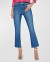L Agence Kendra Cropped Distressed High-rise Flared Jeans In Stockton