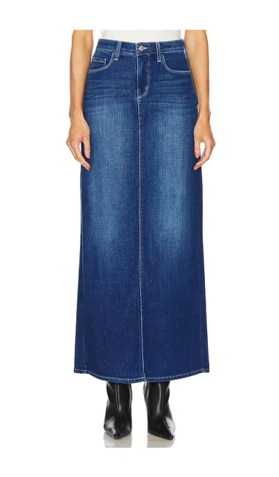 L Agence Miriam Denim Maxi Skirt In Apollo