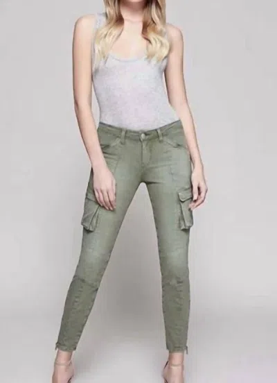 L Agence Montgomery Skinny Cargo Pants In Green