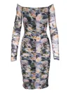 L Agence Morgana Ruched Off-shoulder Dress In 黑色