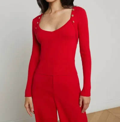 L Agence Nara Set In Scarlet Red