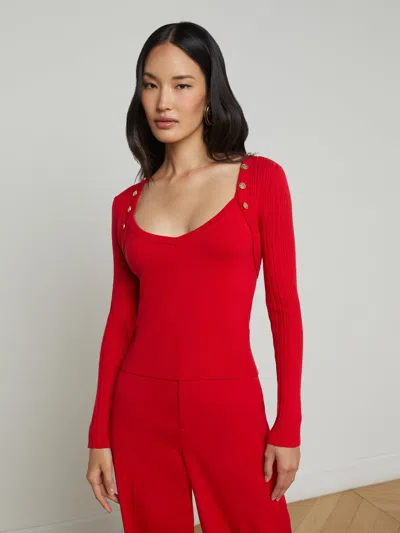 L'agence Nara Set In Scarlet Red