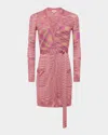 L Agence Neve Space-dye Cardigan In Pink