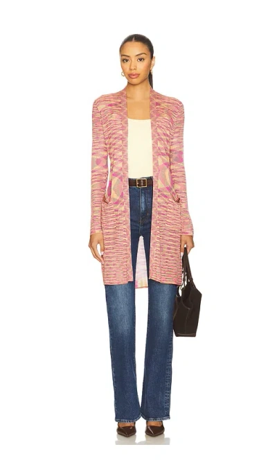 L Agence Neve Spacedye Cardigan In Multi
