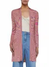 L Agence Neve Space-dye Cardigan In Pink