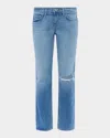 L Agence Nevia Low-rise Distressed Straight Jeans In Zion Destruct