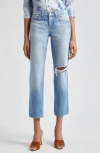 L AGENCE NEVIA LOW RISE SLOUCH STRAIGHT LEG JEANS