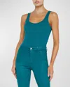 L Agence L'agence Remi Solid Basic Lingerie One-piece In Berry