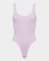 L Agence Nica Scoop-neck Tank Bodysuit In Pink