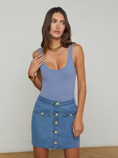 L'agence Nica Scoopneck Bodysuit In Wild Wind