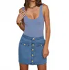 L Agence Nica Scoopneck Tank Bodysuit In Periwinkle In Blue