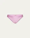L Agence Nicole Solid Classic Bikini Bottoms In Light Violet