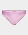 L Agence Nicole Solid Classic Bikini Bottoms In Light Violet
