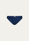 L Agence Nicole Solid Classic Bikini Bottoms In Monaco Blue