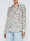 L Agence Nina Mahjong Button-front Silk Blouse