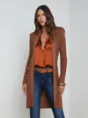 L Agence Noe Double Breasted Cardigan In Fawn In Fawn