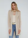 L Agence Noe Double-breasted Cardigan In White