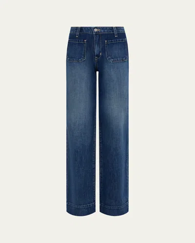 L Agence Nolan High-rise Patch Pocket Wide-leg Jeans In Dayton