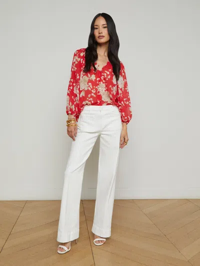 L Agence Nolan Patch Pocket Jean In Blanc