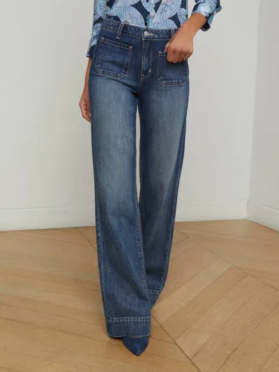 L Agence Nolan Patch Pocket Jeans In Dayton In Multi