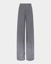 L Agence Nova Pleated Houndstooth Pants In Whiteblack Glen Plaid