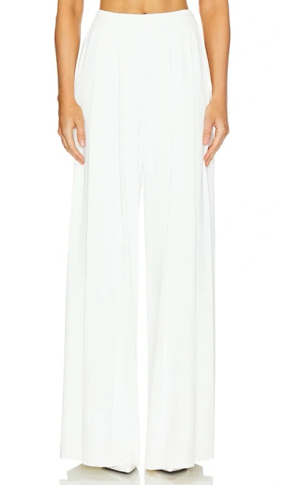 L'agence Nova Pleated Wide Leg Pants In Ivory