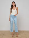 L Agence Noya Cropped Slim Flare Jean