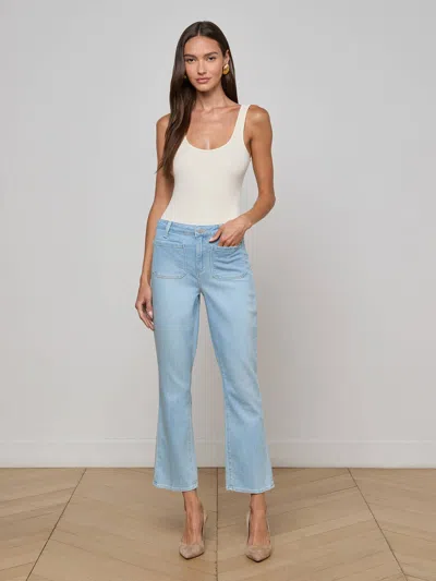 L Agence Noya Cropped Slim Flare Jean