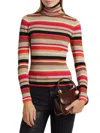 L Agence Olene Striped Turtleneck In Multi