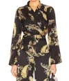 L Agence Olive Wrap Blouse In Multi