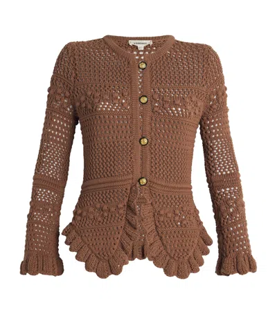 L AGENCE OPEN-STITCH KIVA CARDIGAN