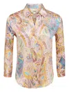 L Agence Paisley-print Three-quarter Sleeve Shirt In Multi