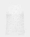 L Agence Parmida Embellished Openwork Knit Tank Top In Multi