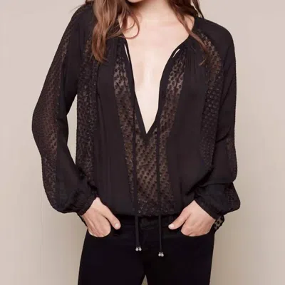 L Agence Pearl Raglan Blouse In Black