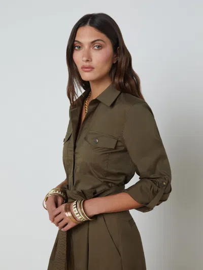 L Agence Pearson Blouse In Pine