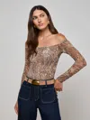 L Agence Peonie Off-the-shoulder Bodysuit