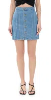 L Agence Phia Seamed Button Mini Skirt Hartland
