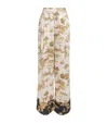 L'agence Pleated Tavia Wide-leg Trousers In White