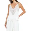 L Agence Priya Lace Cami In White In White