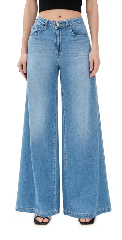L Agence Quincy High Rise Wide Leg Jeans Caster