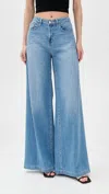 L Agence Quincy High Rise Wide Leg Jeans In Blue In Blue