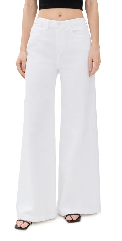 L Agence Quincy Wide Leg Jeans Blanc